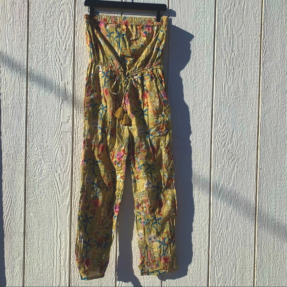 Roller Rabbit Moon Sun Print Yellow Jumpsuit - Picture 5 of 12
